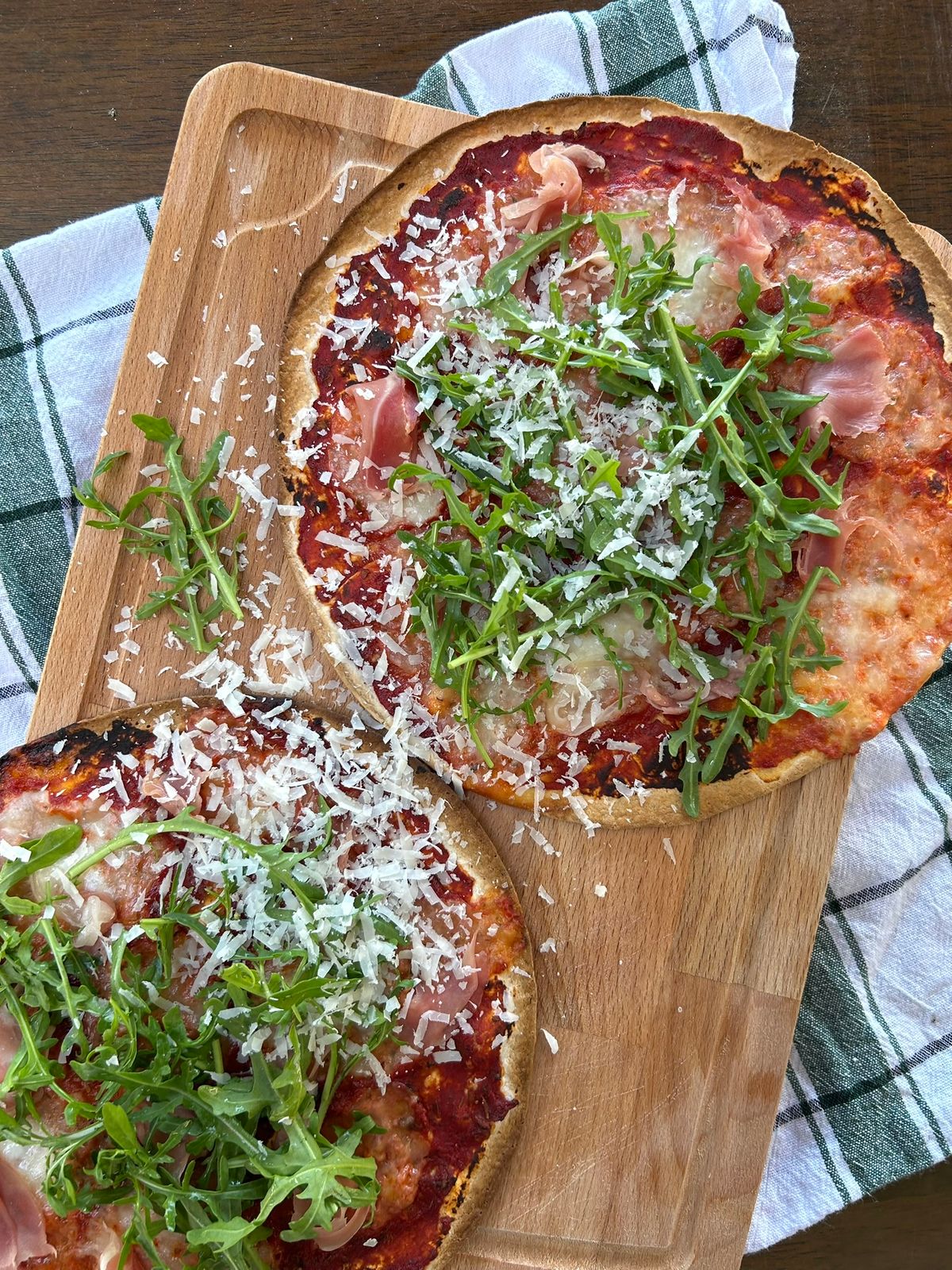 Tortilla Pizza with Serrano Ham