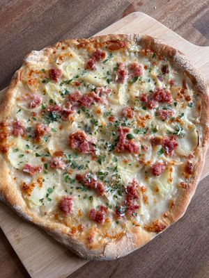 Potato Pizza with Salsiccia